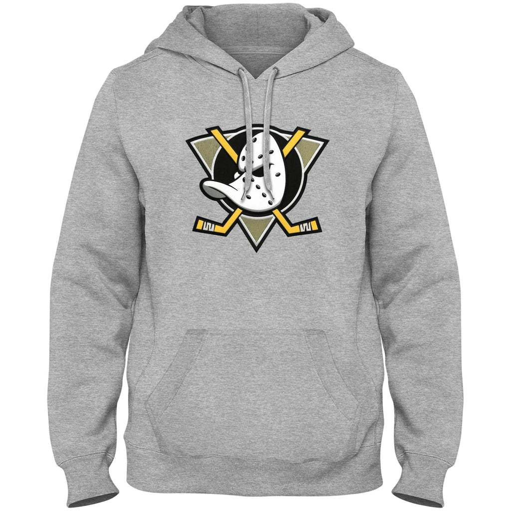 Anaheim Ducks NHL Bulletin Men Athletics Grey Express Twill Logo Hoodie product image 1, provided for visual reference and