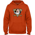 Anaheim Ducks NHL Bulletin Men Orange Express Twill Logo Hoodie product image 1, provided for visual reference and product