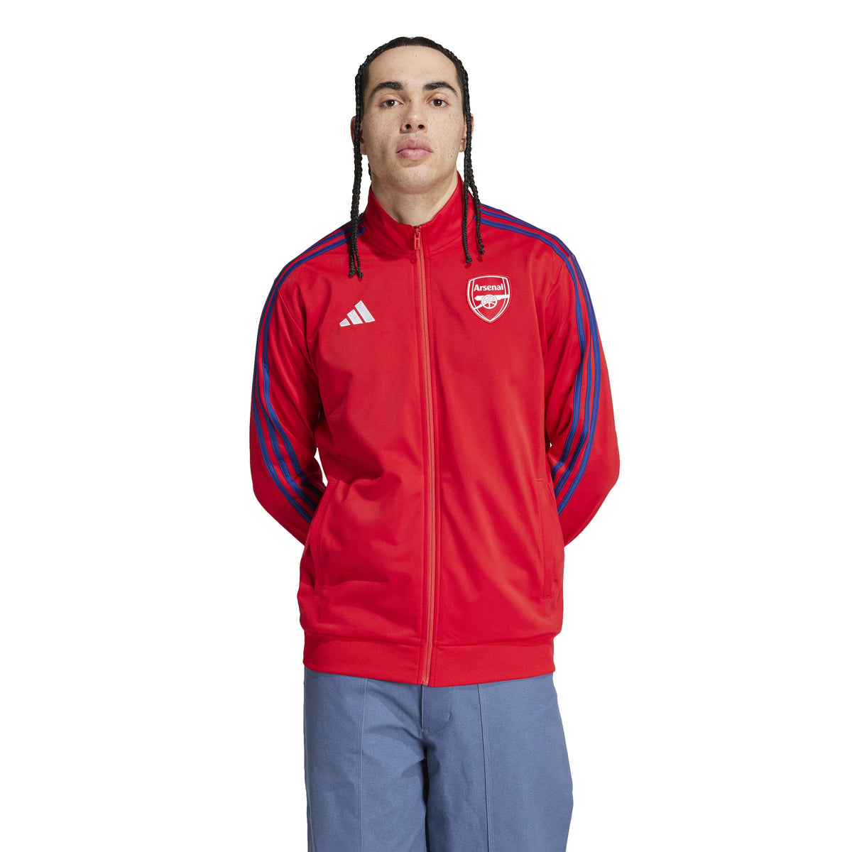 Arsenal FC EPL Adidas Men Red DNA Track Top Jacket product image 2, provided for visual reference and product detail review