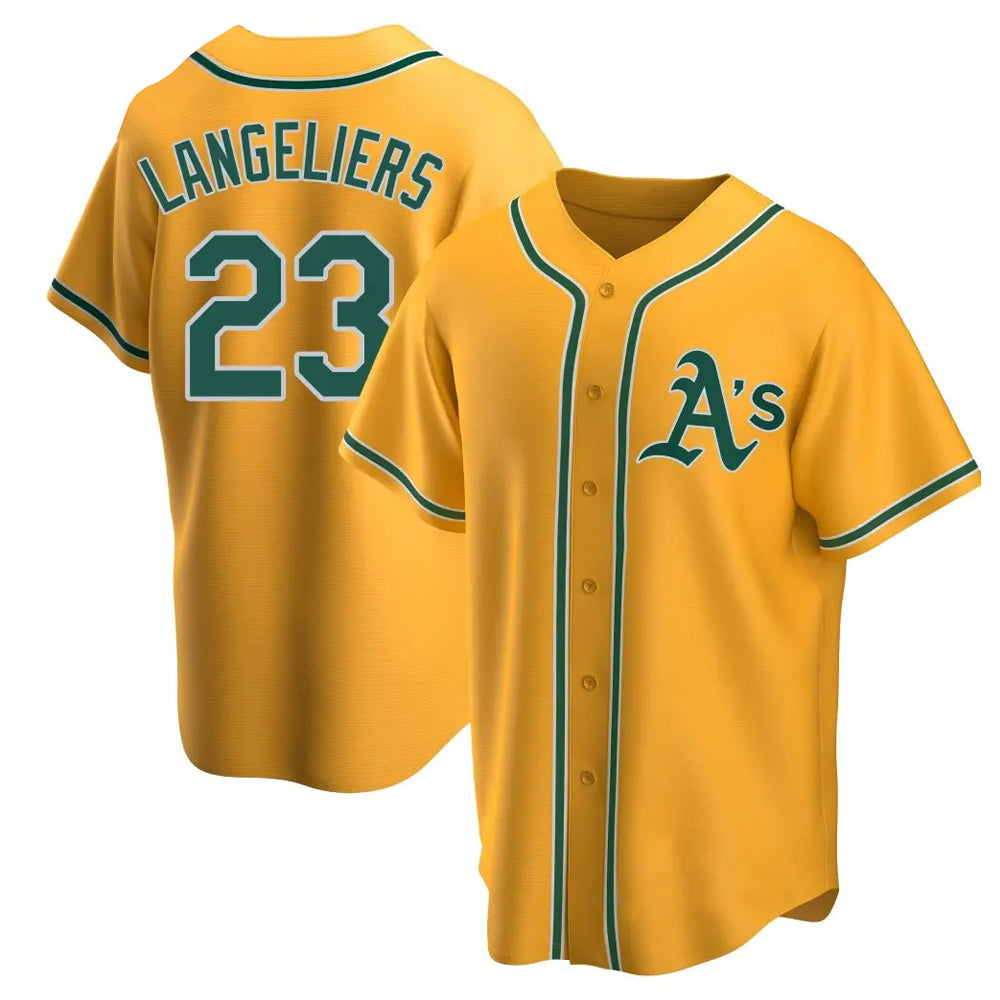 Athletics #23 Shea Langeliers Player Gold Replica Baseball product image 1