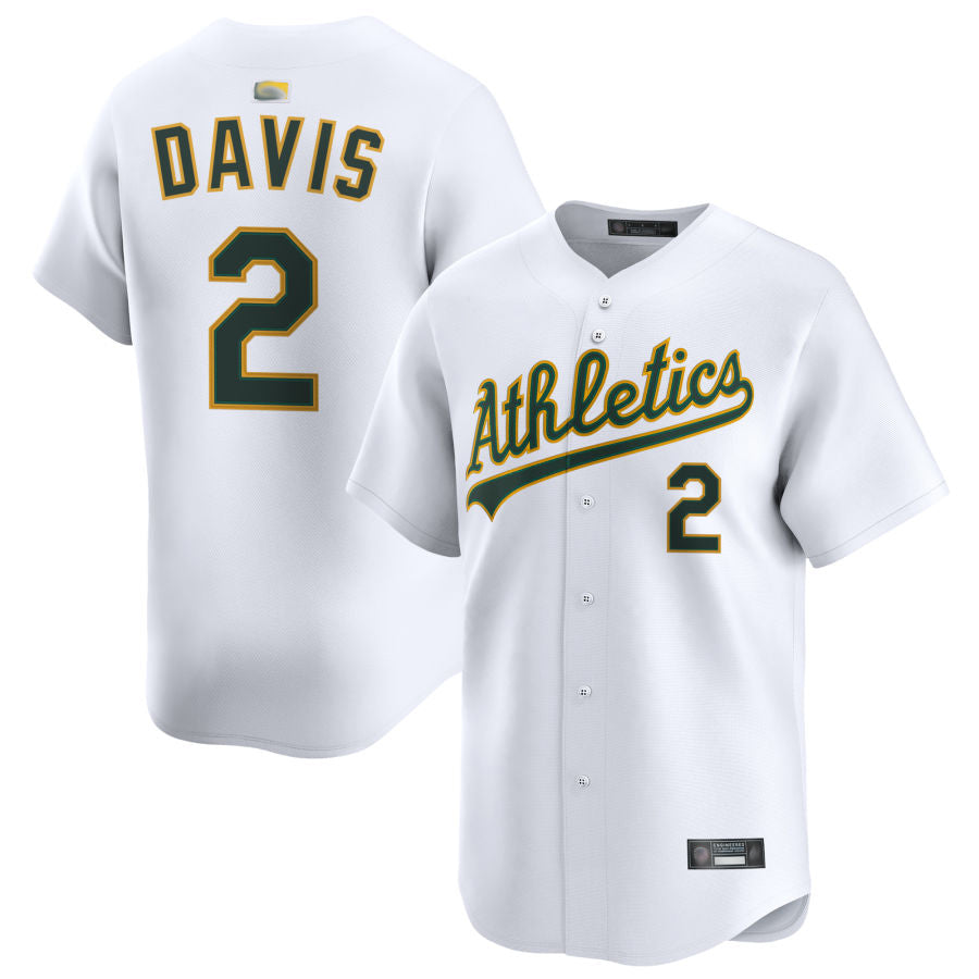 Athletics #2 Khris Davis Player White Home Game Baseball product image 1
