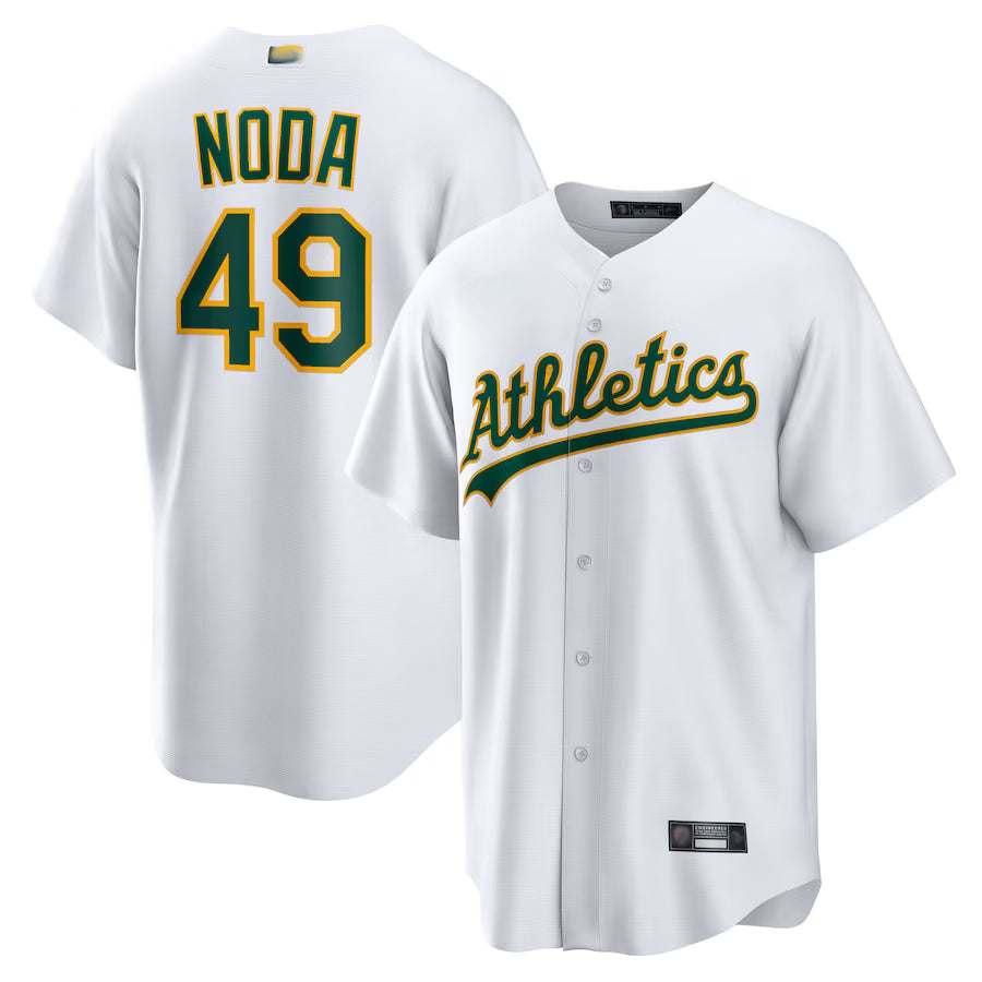 Athletics #49 Ryan Noda Player White Replica Game Baseball product image 1