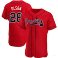 A.Braves #28 Matt Olson Red Player Elite Jersey Stitches product image 1