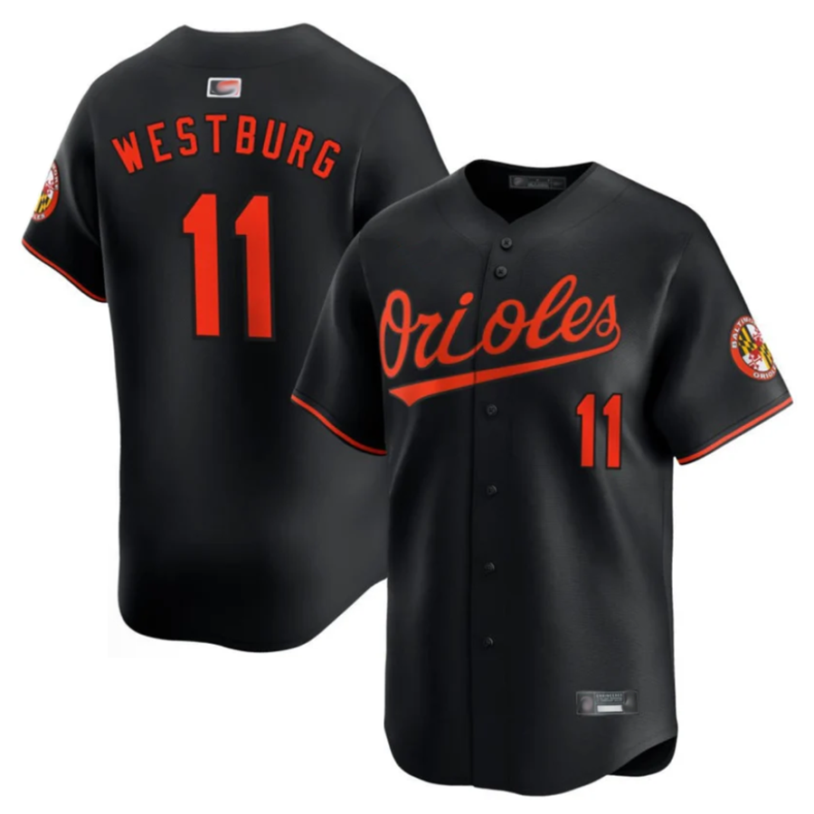 B.Orioles #11 Jordan Westburg Player Black Home Replica product image 1