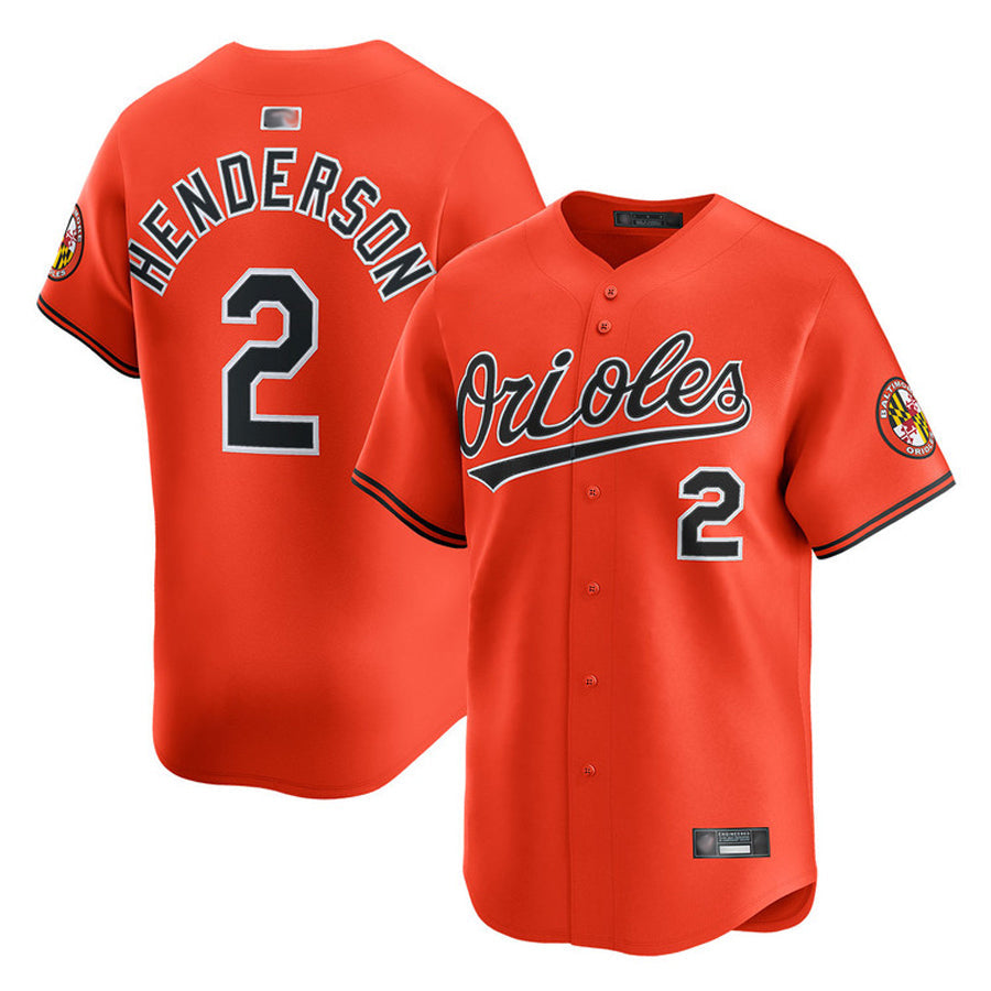 B.Orioles #2 Gunnar Henderson Player Orange Limited Home product image 1