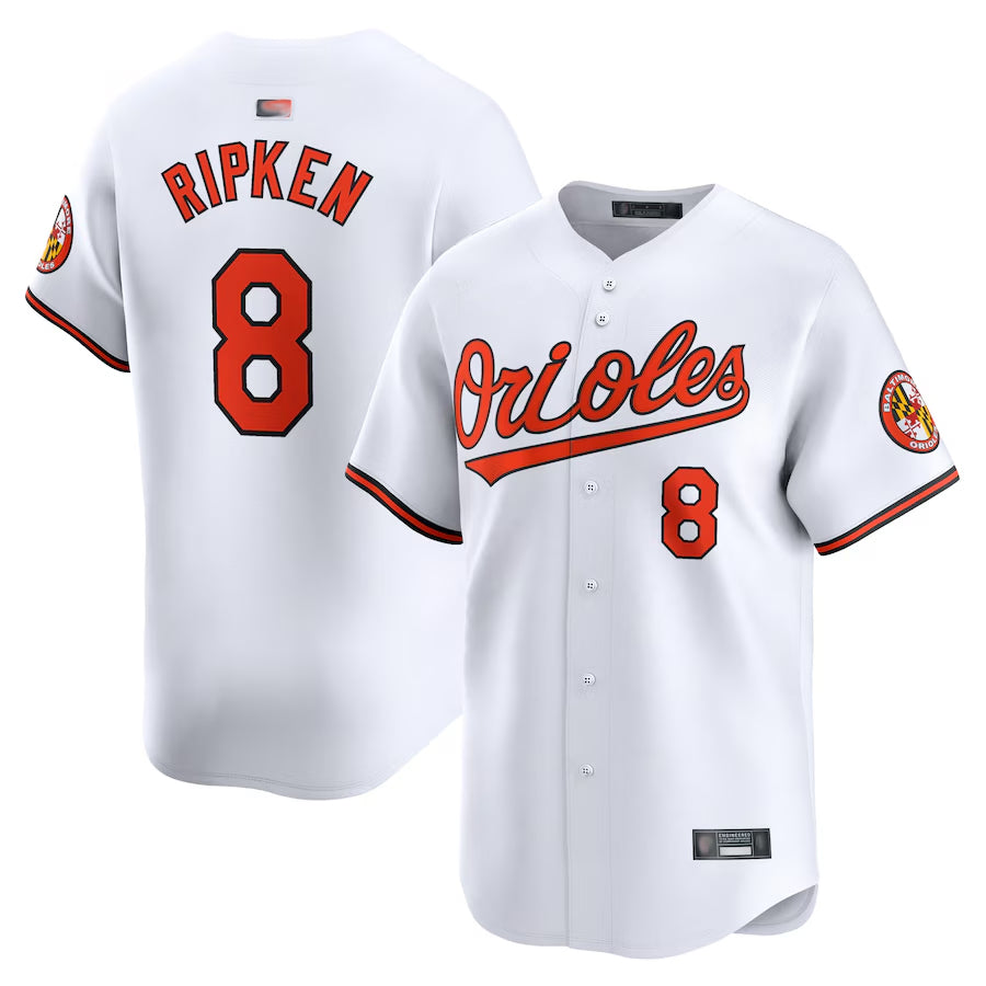 B.Orioles #8 Cal Ripken Jr. Player White Home Limited product image 1