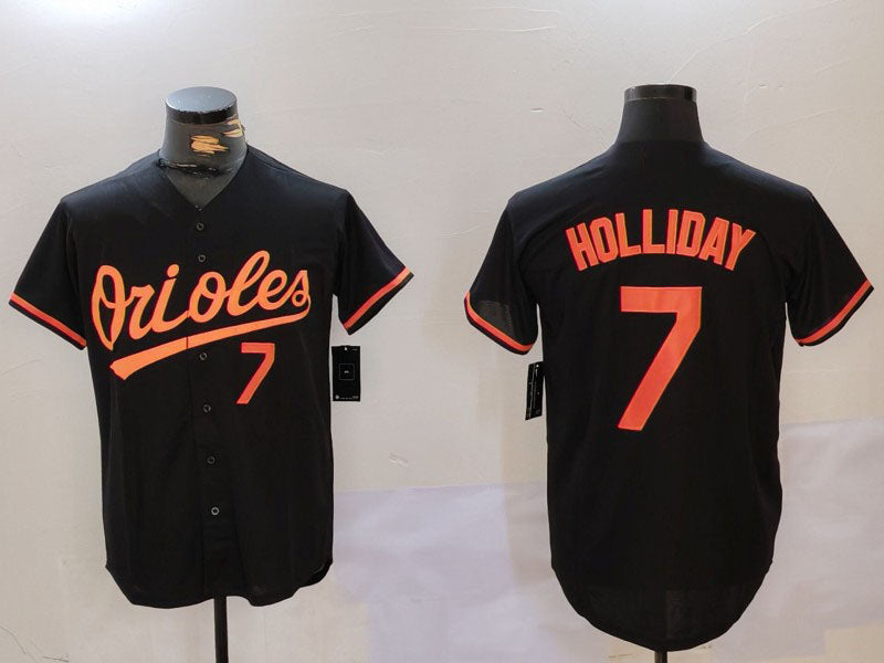 B.Orioles #7 Jackson Holliday Player Black Cool Base product image 1