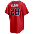 A.Braves #8 Matt Olson Red Game Player Baseball Jerseys product image 1