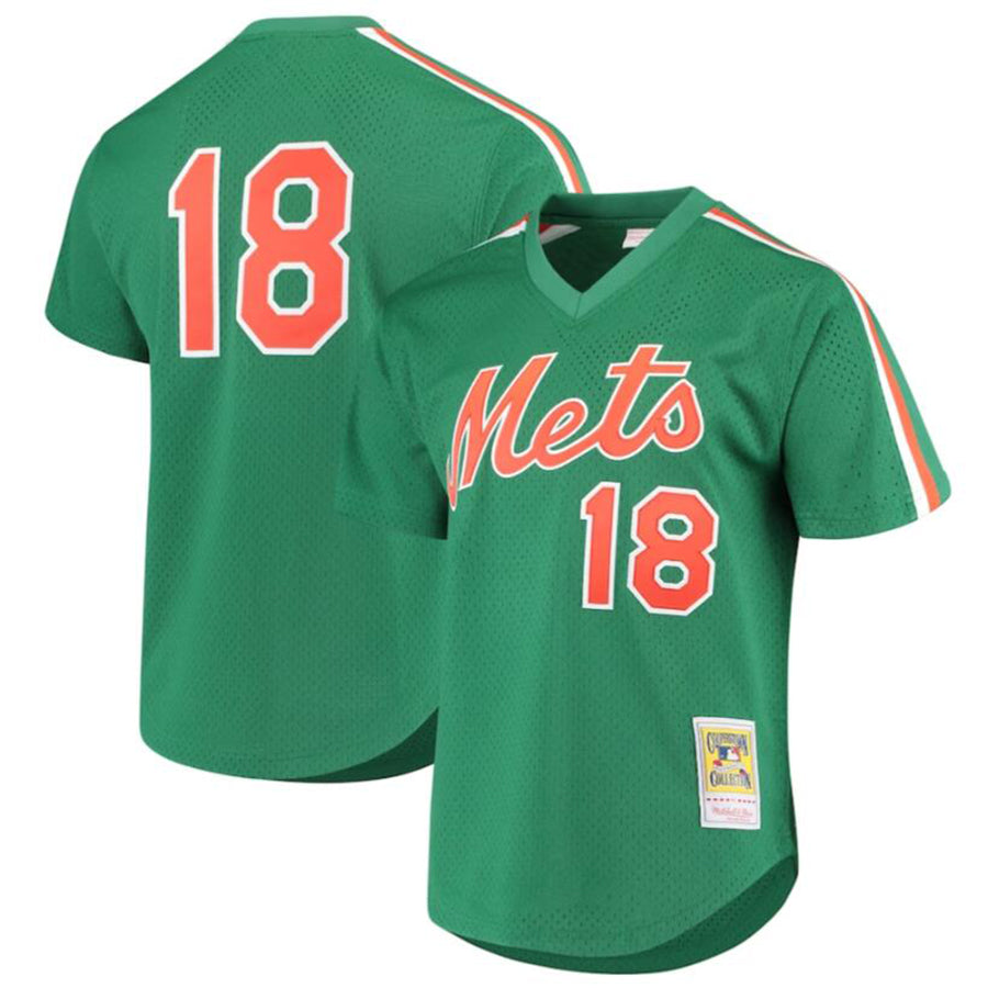 Baseball Jerseys NY.Mets #18 Darryl Strawberry Green product image 1