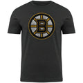Boston Bruins NHL Bulletin Men Charcoal Distressed Logo T-Shirt product image 1, provided for visual reference and product