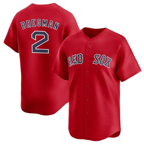 B.Red Sox #2 Alex Bregman Player Red Limited Game Stitched product image 1