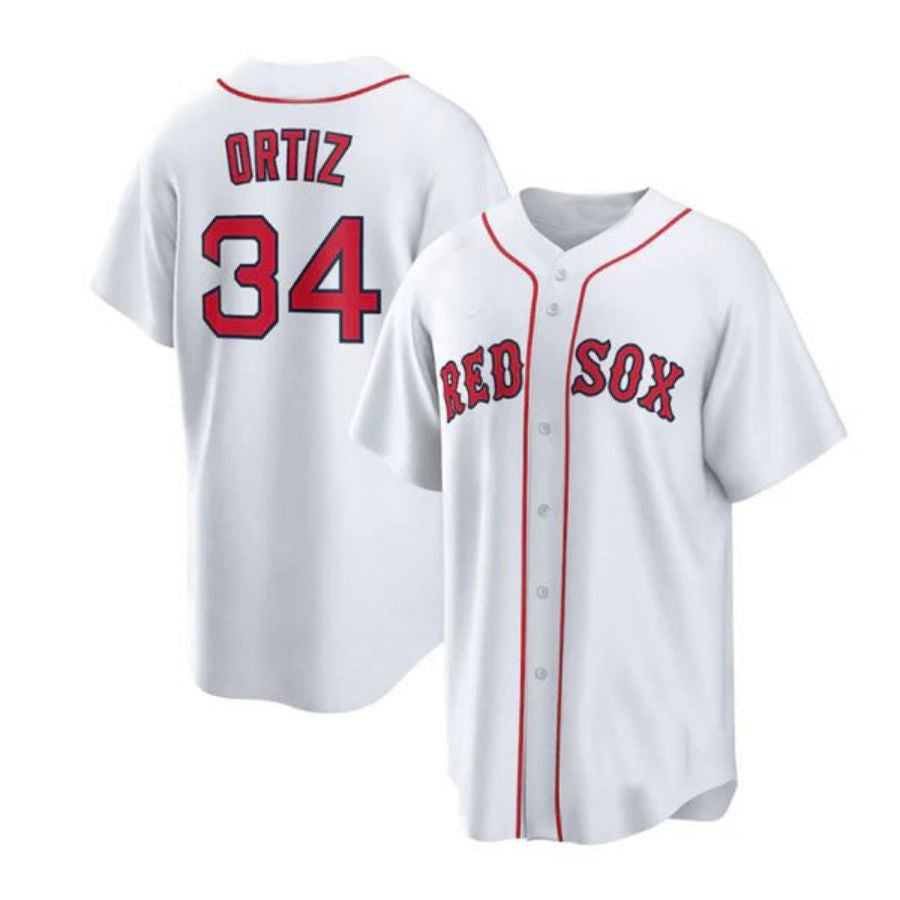 B.Red Sox #34 David Ortiz Home Replica Player White product image 1