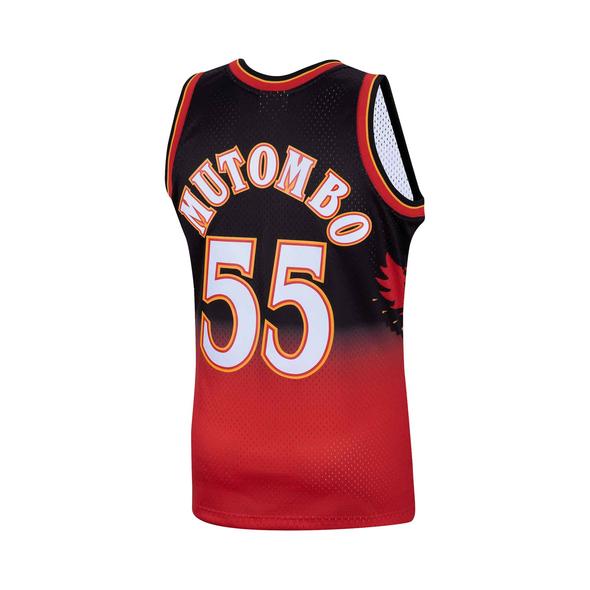 Atlanta Hawks Dikembe Mutombo Red 1996-97 Hardwood Classics Swingman Jersey product image 2, provided for visual reference