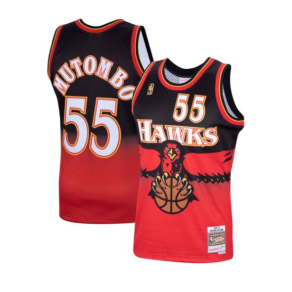 Atlanta Hawks Dikembe Mutombo Red 1996-97 Hardwood Classics Swingman Jersey product image 1, provided for visual reference