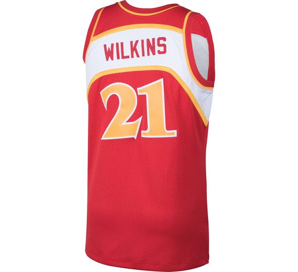 Atlanta Hawks Dominique Wilkins Red 1986-87 Hardwood Classics Swingman Jersey product image 3, provided for visual reference