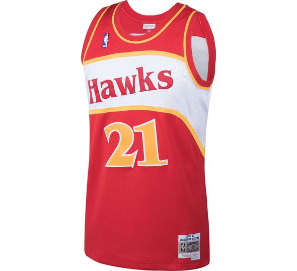 Atlanta Hawks Dominique Wilkins Red 1986-87 Hardwood Classics Swingman Jersey product image 2, provided for visual reference