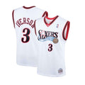 Philadelphia 76ers Allen Iverson White 2000-01 Hardwood Classics Swingman Jersey product image 1, provided for visual
