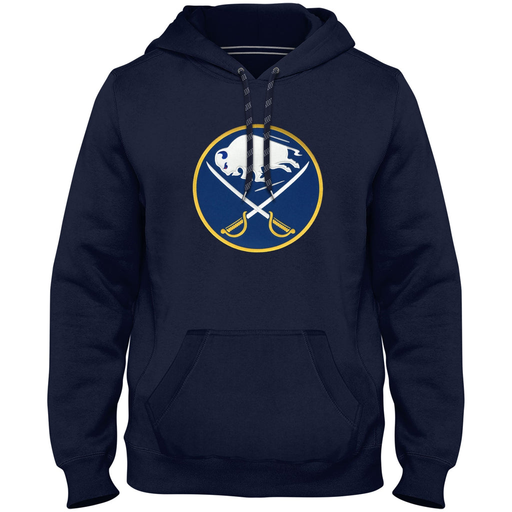 Buffalo Sabres NHL Bulletin Men Navy Express Twill Logo Hoodie product image 1, provided for visual reference and product