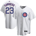 C.Cubs #23 Ryne Sandberg Player White Home Pinstripe product image 1
