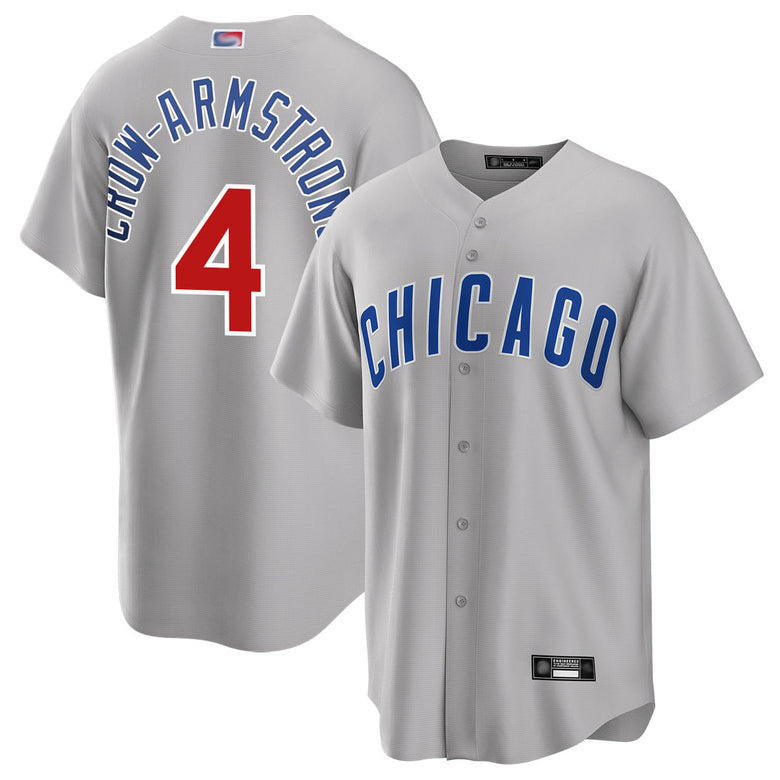 C.Cubs #4 Pete Crow-Armstrong Player Gray Replica Baseball product image 1
