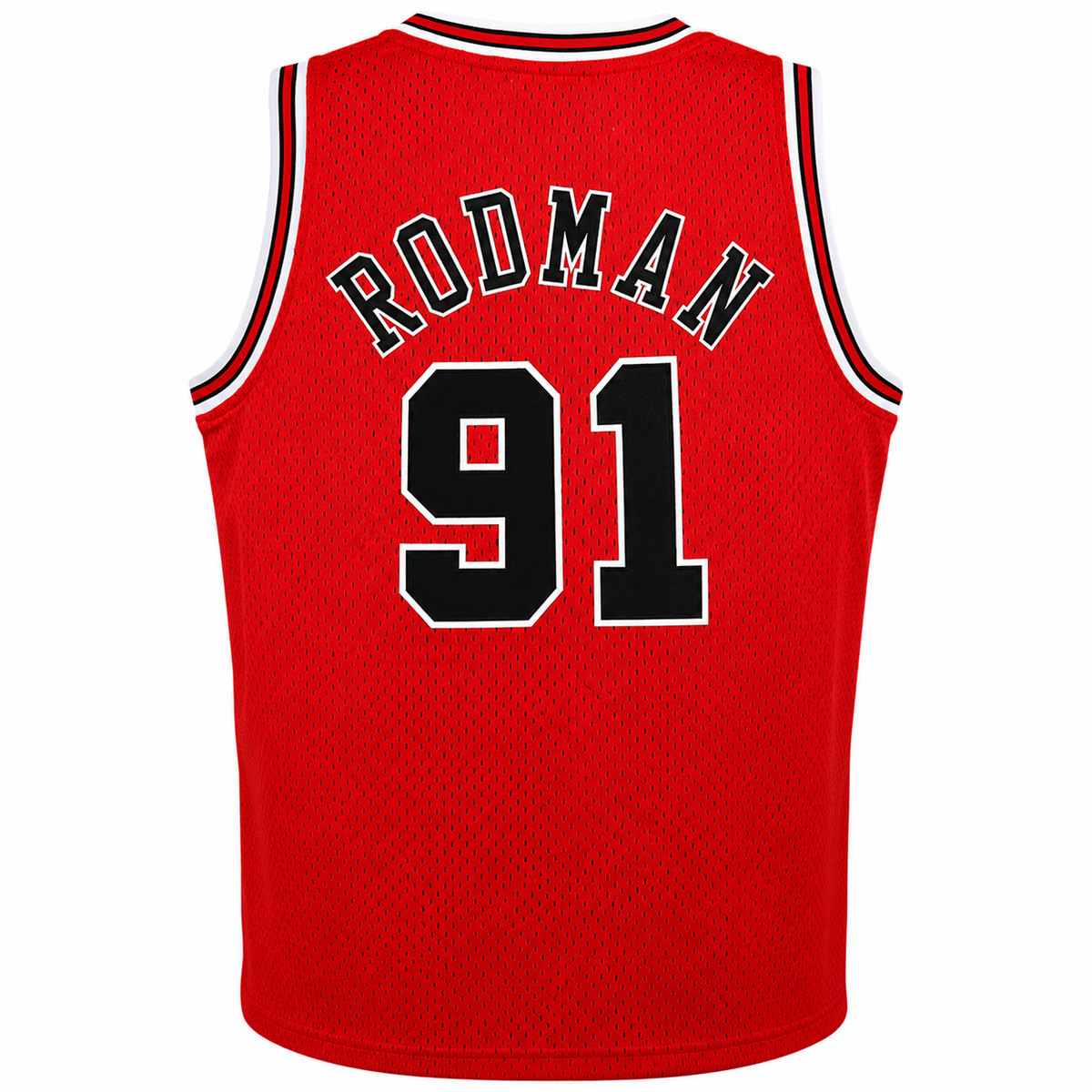 Chicago Bulls Dennis Rodman Mitchell & Ness Red 1995-96 Hardwood Classics Swingman Jersey product image 3, provided for