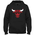 Chicago Bulls NBA Bulletin Men Black Express Twill Logo Hoodie product image 1, provided for visual reference and product
