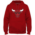 Chicago Bulls NBA Bulletin Men Red Express Twill Logo Hoodie product image 1, provided for visual reference and product