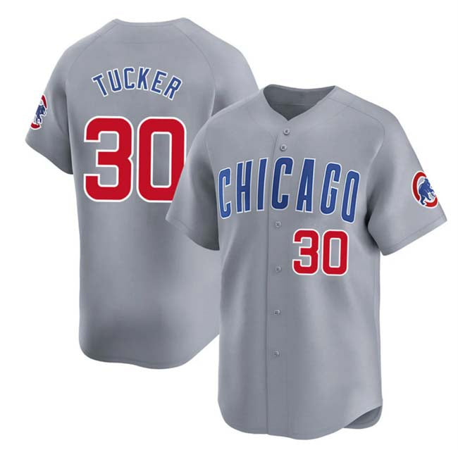 C.Cubs #30 Kyle Tucker Player Grey Game Jersey 2025 Limited product image 1