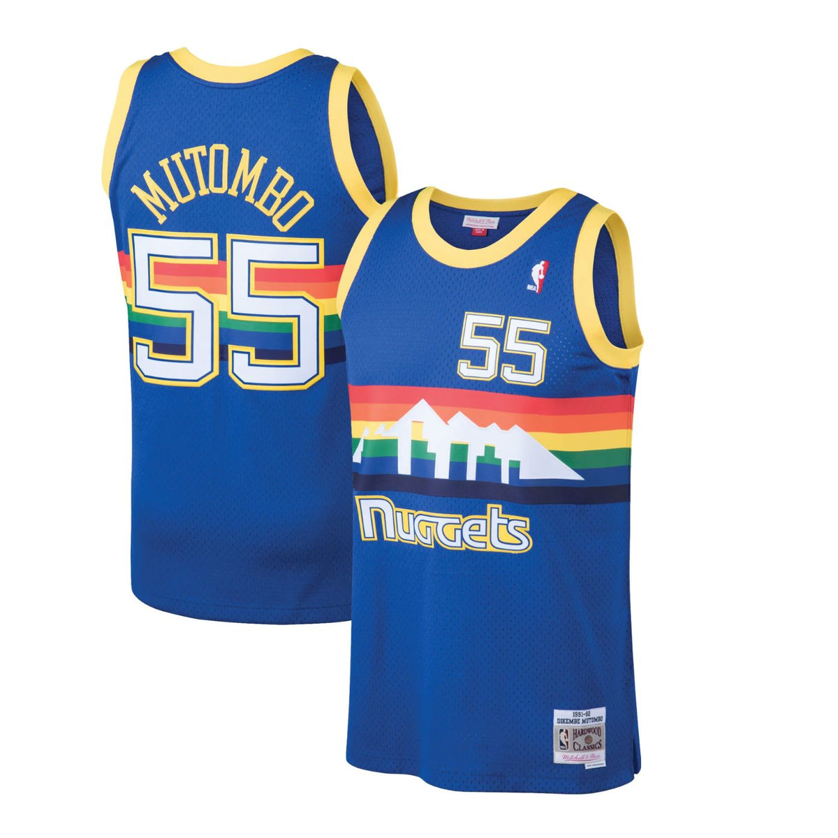 Denver Nuggets Dikembe Mutombo Royal 1991-92 Hardwood Classics Swingman Jersey product image 1, provided for visual