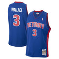 Detroit Pistons Ben Wallace 2003-04 Mitchell & Ness Blue Basketball Jersey product image 1, provided for visual reference