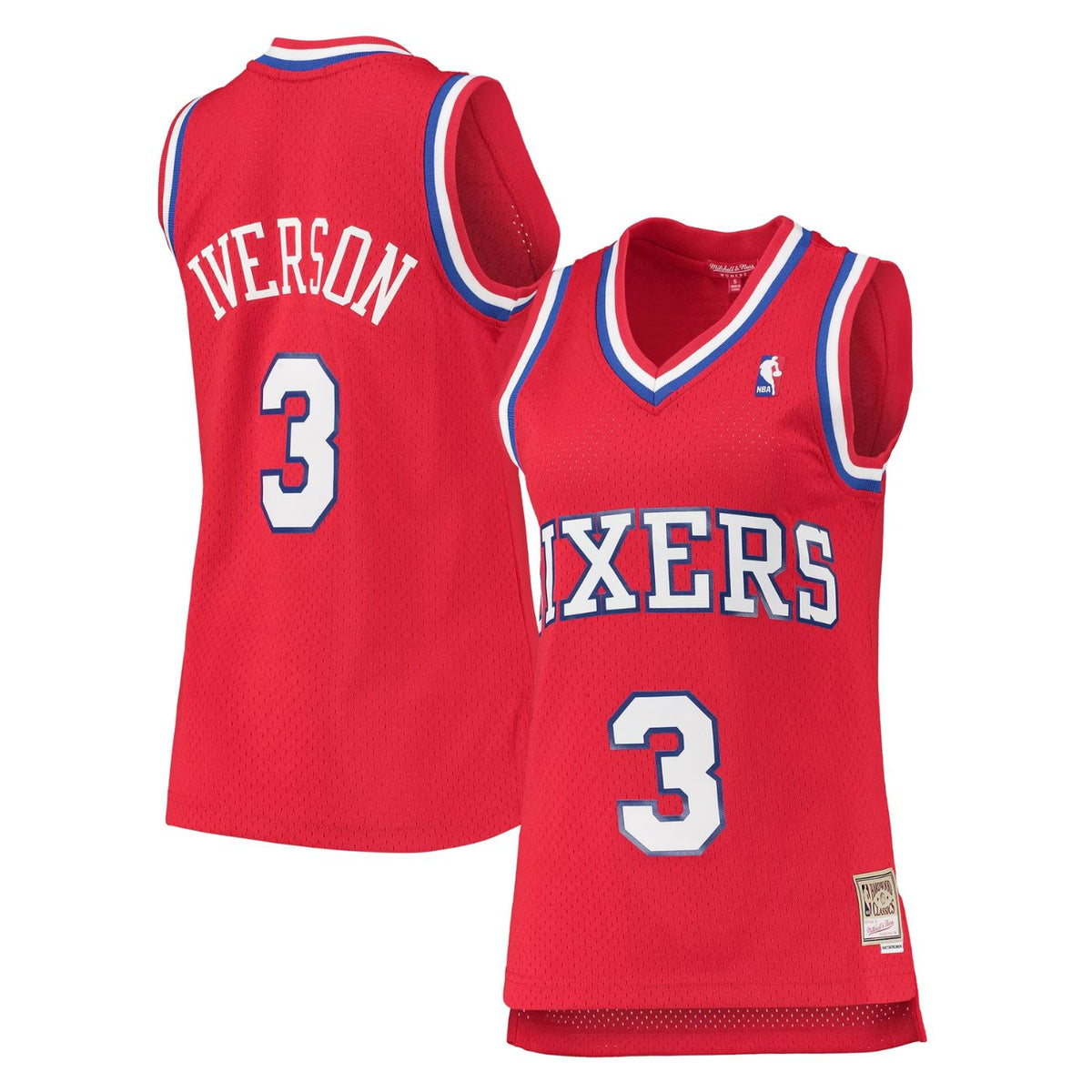 Philadelphia 76ers Allen Iverson Red 2002-03 Hardwood Classics Swingman Jersey product image 1, provided for visual