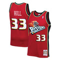 Detroit Pistons Grant Hill Red 1999-00 Hardwood Classics Swingman Jersey product image 1, provided for visual reference and