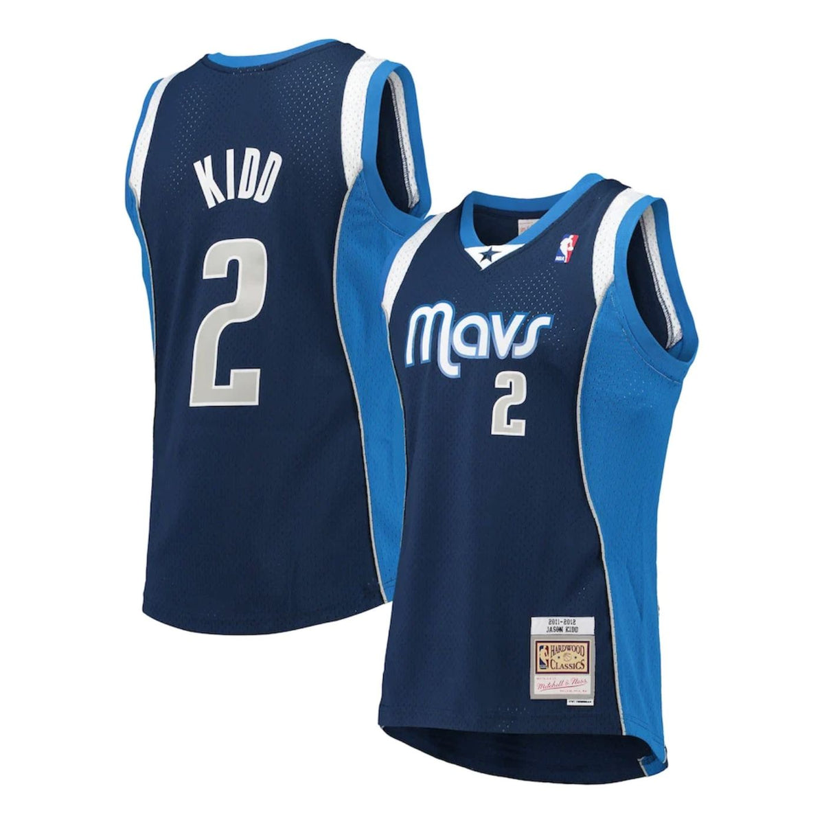 Dallas Mavericks Jason Kidd Navy 2011-12 Hardwood Classics Swingman Jersey product image 1, provided for visual reference