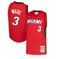 Miami Heat Dwayne Wade Red 2005-06 Hardwood Classics Swingman Jersey product image 1, provided for visual reference and