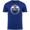 Edmonton Oilers NHL Bulletin Men Royal Primary Logo T-Shirt product image 1, provided for visual reference and product