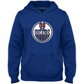 Edmonton Oilers NHL Bulletin Men Royal Blue Express Twill Logo Hoodie product image 1, provided for visual reference and