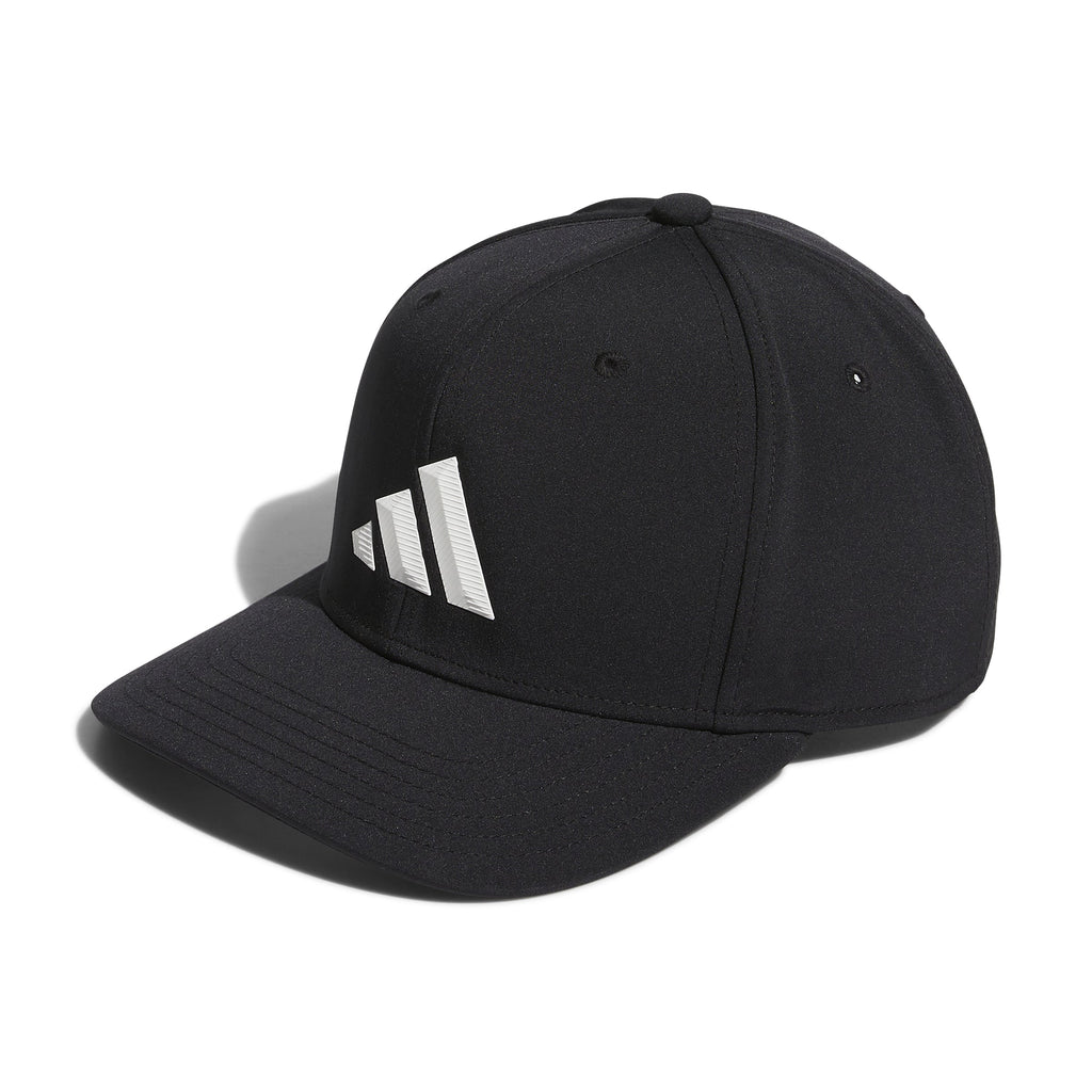 Adidas Men Black 3 Bar Snapback Hat product image 1, provided for visual reference and product detail review