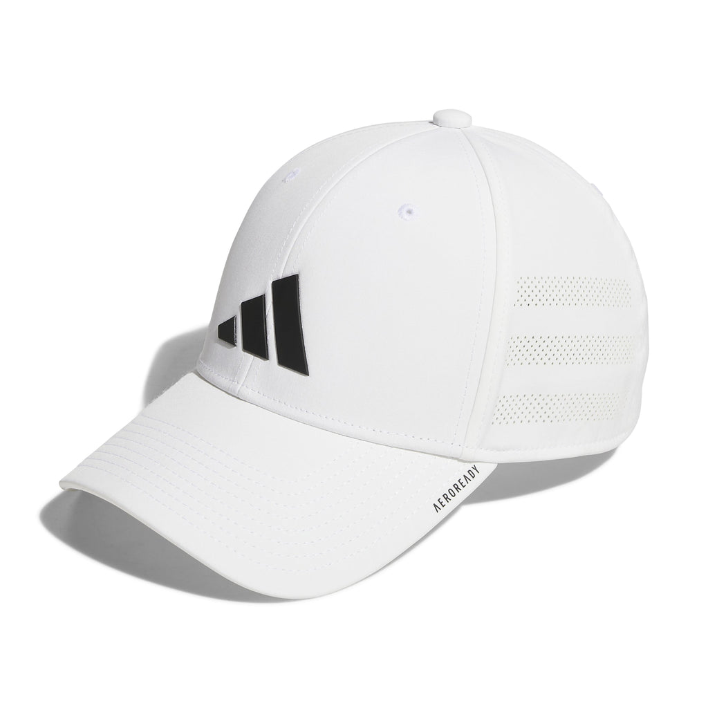 Adidas Men White Game Day Stretch Fit Hat product image 1, provided for visual reference and product detail review