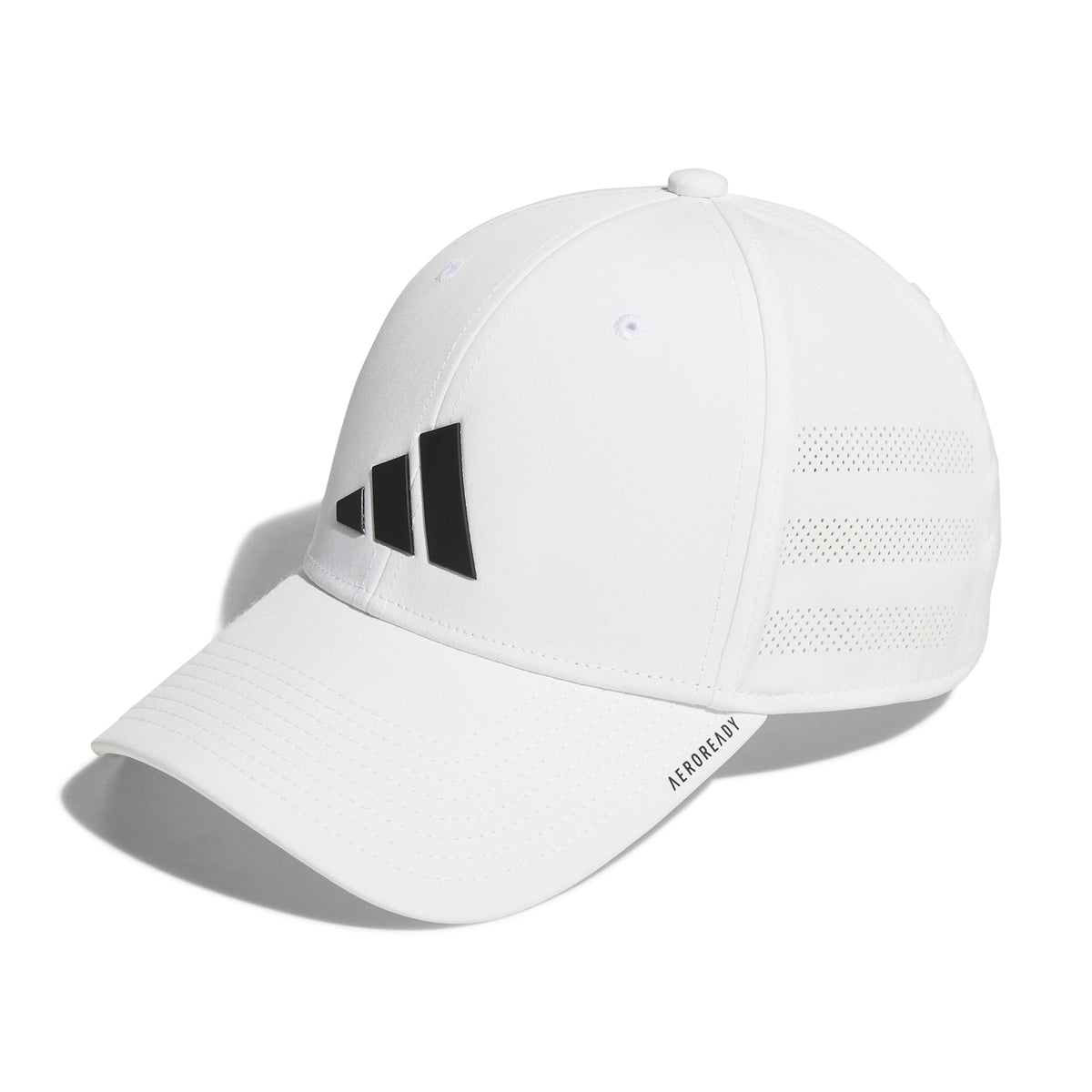 Adidas Men White Game Day Stretch Fit Hat product image 1, provided for visual reference and product detail review