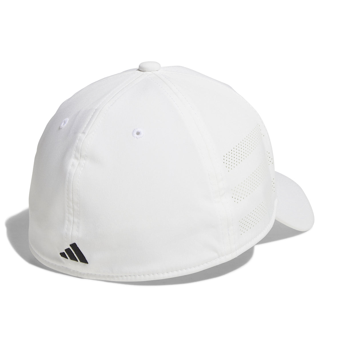 Adidas Men White Game Day Stretch Fit Hat product image 2, provided for visual reference and product detail review