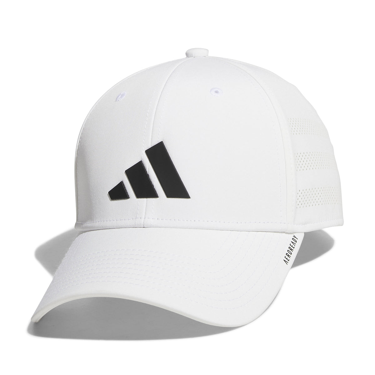 Adidas Men White Game Day Stretch Fit Hat product image 6, provided for visual reference and product detail review