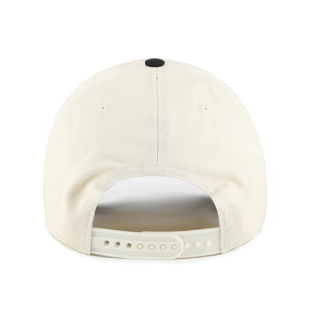 Original Six NHL 47 Brand Men Cream/Black Vintage Two Tone Clean Up Adjustable Hat product image 2, provided for visual