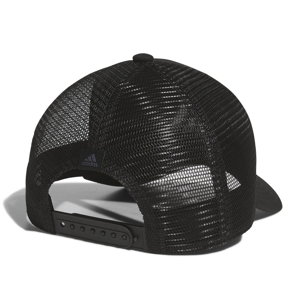 Adidas Men Black Structured Trucker Snapback Hat product image 2, provided for visual reference and product detail review