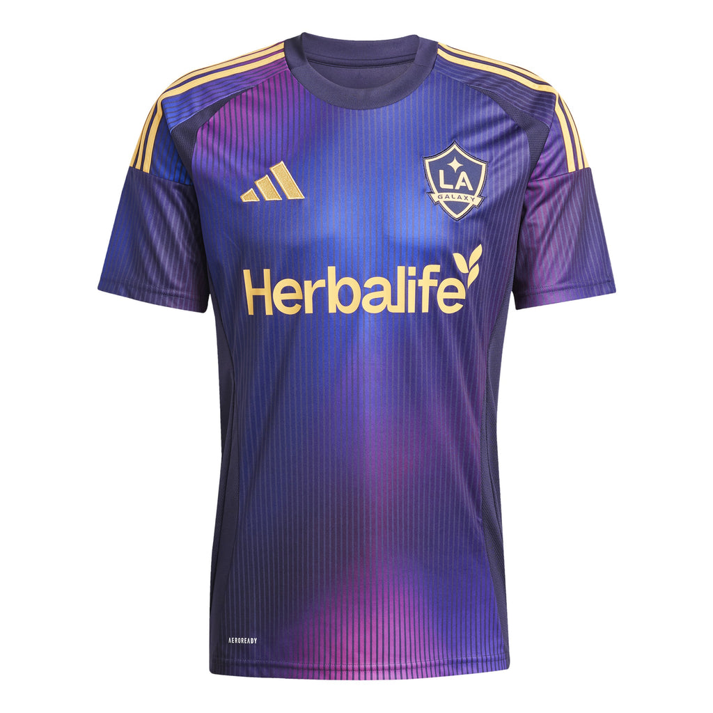 LA Galaxy MLS Adidas Men Purple 2025/26 Away Replica Jersey product image 1, provided for visual reference and product