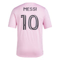 Lionel Messi Inter Miami FC MLS Adidas Men Pink T-Shirt product image 1, provided for visual reference and product detail