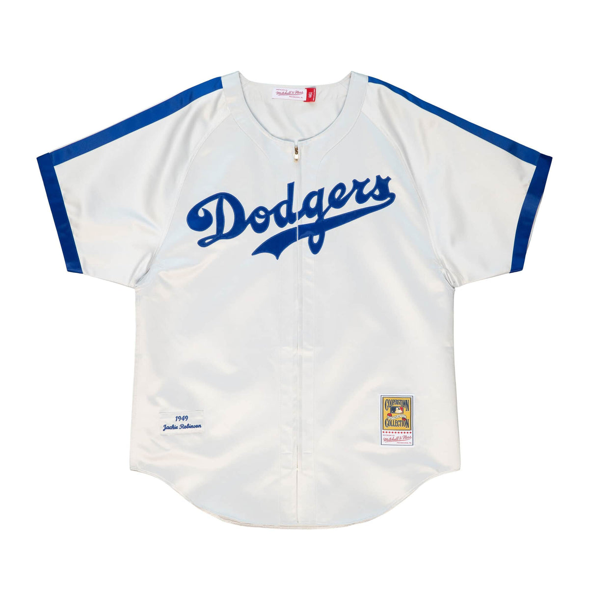 Jackie Robinson Brooklyn Dodgers MLB Mitchell & Ness Men White 1949 Authentic Jersey product image 2, provided for visual