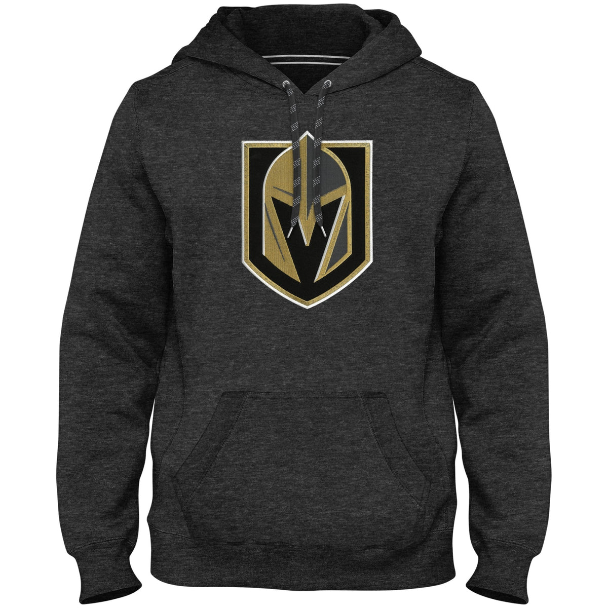 Las Vegas Golden Knights NHL Bulletin Men Charcoal Express Twill Logo Hoodie product image 1, provided for visual reference