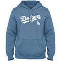 Los Angeles Dodgers MLB Bulletin Men Light Blue Express Home Field Twill Logo Hoodie product image 1, provided for visual