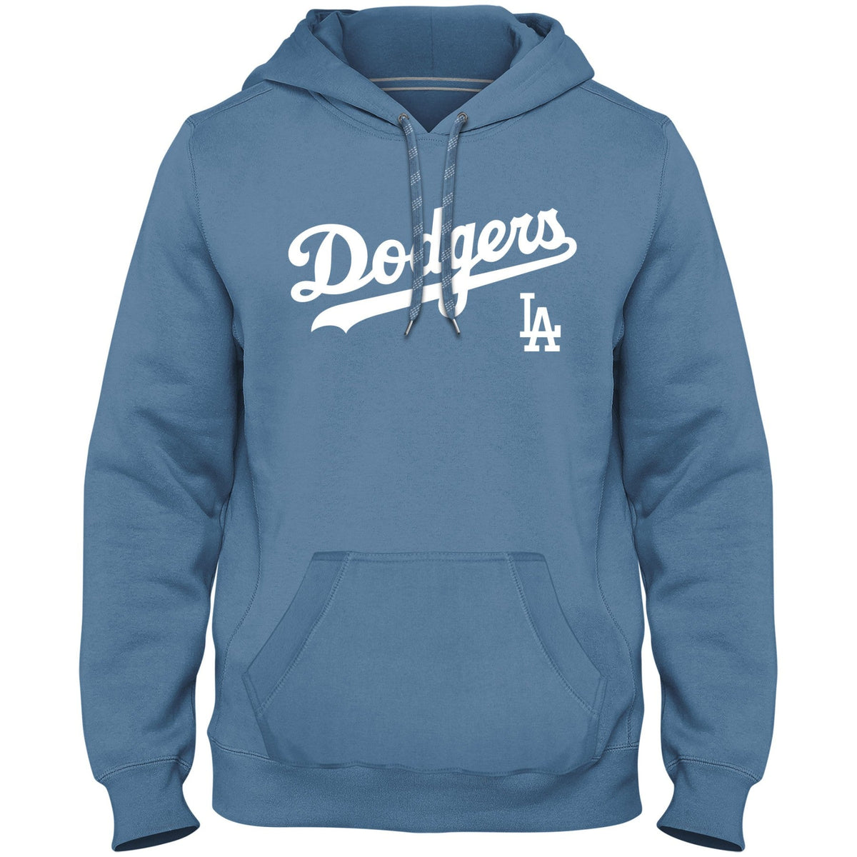 Los Angeles Dodgers MLB Bulletin Men Light Blue Express Home Field Twill Logo Hoodie product image 1, provided for visual