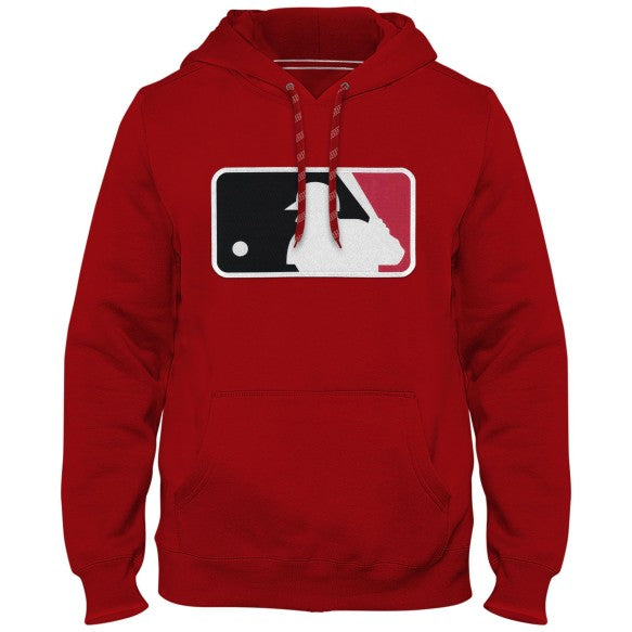 MLB Bulletin Men Red Express Twill Batter Logo Hoodie product image 1, provided for visual reference and product detail